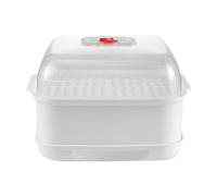 Milageto Microwave Steamer with Lid, Microwave Heating Bowl Microwavable Steaming Tool, Steam Release Vent, Ideal for Steam Cooking, Serve and Store, BPA Free, Dishwasher Safe, 22x22x16cm