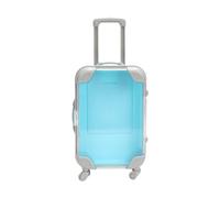 Milageto Mini Suitcase Miniature Dolls Suitcase Candy Box Luggage Storage Box Dollhouse Accessories for Children Toy Makeup Dress up, Blue