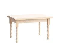 Milageto Miniature Dollhouse /12 Scale Life Scene Scenery Simple DIY Decorative Modern Unpainted Wooden Mini House Table Model