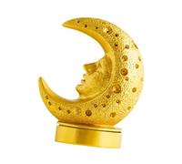 Milageto Moon Incense Burner Incense Holder Sturdy Mediation Creative Ornament Resin for SPA Desktop Office Decoration Housewarming, Gold