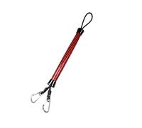 Milageto Mooring Line with Snap Hooks | Marine-Grade, Shock Absorbing Dock Line, Elastic, for Docking, Boat Owners, Red, 55CM