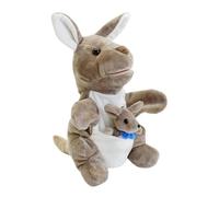 Milageto Mother Animal Set Hand Puppet Pretend Play Cute Funny Animal Toys for Boys Girls Telling Story Stage Performance, Blue Bow Tie