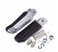 Milageto Motorcycle Footrest Front Pegs Foot Peg Replacement Rest Pads With Rubber Grip Aluminum Alloy Body With Mounting Pins and Clips suitable for sportbike riders and daily commuting