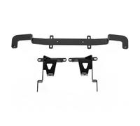 Milageto Motorcycle Light Mount Bracket Assembly with Central Brace and Side Mounts with Pre-Drilled Holes for Auxiliary Light Support Suitable for Scenic Routes Camping Rides Night Roads , Black