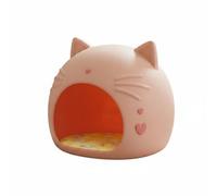 Milageto Multi Use Seat Cat House Bed Hideaway Nest Enclosed Den Secure Rattan Refuge with Four Season Cushioning and Waterproof Durability suitable for small, Pink, Ice Pad
