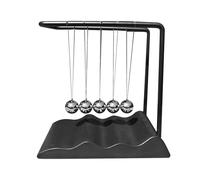 Milageto Newton's Cradle Balance Balls, Physics Gadget, Decorative Desk Toy, Swinging Balls for Office Home Desktop Bedroom Decoration, Black