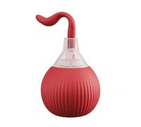 Milageto Non-Wake Interactive Toy Ball Textured Ribbed Pet Toy Ball for Dog, Red
