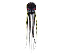 Milageto Octopus Animal Easy to Fly Tear Resistant Huge Soft Parafoil for Kids Activities, black