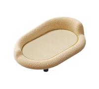 Milageto Oval Cat Scratcher Lounge Anti Slip Feet Multifunctional 24x15.7x10inch with Raised Edge Furniture Protector Cat Couch, Sisal