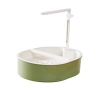 Milageto Parrot Bath Parrot Bathtub Durability, Bird Automatic Shower Bath, Adjustable for, Cockatiel Lovebirds Cockatoo, Style B White Shower