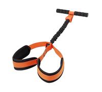 Milageto Pedal Resistance Band Tension Rope Indoor Multifunctional Sit up Exercise Foot Rest for Leg Shoulder Workout Body Stretching, Orange