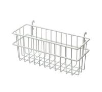 Milageto Pegboard Basket Wire Shelf Basket Container Multipurpose Attachment Bin Organizer for Entryway Pantry Workbench Home Garage, S White