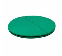 Milageto Performance Mat Foldable Design Round Gymnastics Mat Impact Absorption Thick Crash Pad for Gymnasts, Stretching and Flexibility Users, Dance Studio, Green, Diameter 120cm, Thickness 5cm