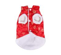 Milageto Pet Cold Jacket Coat Pet Clothes Vest Winter Apparel Cute Dog Knot Buttons Coat Pets Tang Suit for Celebration Themed Party, S