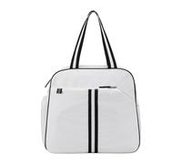 Milageto Pickleball Bag Pickleball Paddle Carry Bag Large Capacity Stylish for Women and Men Sports Waterproof with Shoe Compartment, White and Black