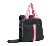 Milageto Pickleball Bag Pickleball Paddle Carry Bag Large Capacity Stylish for Women and Men Sports Waterproof with Shoe Compartment, Black and Pink