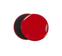 Milageto Pilates Sliding Disc Exercise Glider Workout Pad With Smooth Surface For Planks Lunges Bridges suitable for home travel fitness rehabilitation training, Red