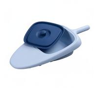 Milageto Portable Bedpan Personal Fracture Bedpan, Array, Light Blue and Dark Blue, Upgraded Model, No Seat Cover, No Pressure Ring