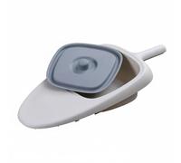 Milageto Portable Bedpan Personal Fracture Bedpan, Array, White and Gray, Upgraded Model Without Seat Cover and Without Pressure Ring