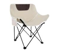 Milageto Portable Camping Chair Sketching Chairs with Carry Bag Lightweight Foldable Moon Chair for Outside Fishing Lawn Picnic, White