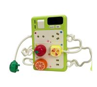 Milageto Power Strip Toy Interactive Pretend Power Outlet Educational Busy Board for Preschoolers