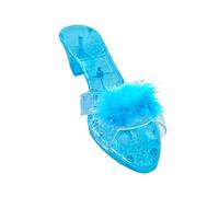 Milageto Princess Shoes,Heels Slip on Shoes for Girls,Decoration,Pretend Play Toy,Fancy Dress up for Beach,Summer,Birthday,Dance Party, Blue