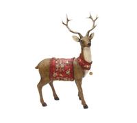 Milageto Reindeer Statue Elk Sculpture Tabletop Ornament Creative Deer Figurine Elk Deer Statue for Desktop Bedroom Decor Farmhouse, Standing