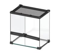 Milageto Reinforced Glass Reptile Enclosure Shatter-Resistant Reptile Terrarium Enclosure Ventilated Glass Terrarium with Mesh Top for Amphibian Keepers, Style C