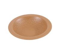 Milageto Reptile Bathing Pool Reptile Water Bowl Aquarium Ornament Reptile Feeding Dish for Chameleon Turtle Bearded Dragons Lizards, Brownish Yellow