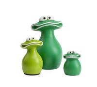 Milageto Resin Frog Figurine Statue Ornament Sculpture Decor Resin Construction Smooth Rounded Lines With Protruding Eyes And Cheerful Style For Indoors Or