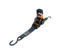Milageto Retractable Ratchet Strap Heavy Duty 2 inch x 14.8 Feet S Hooks Auto Self Retracting Tie Down Strap for Truck Pickup Kayak