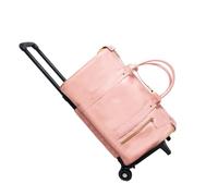 Milageto Rolling Garment Bag Trolley Carry On Luggage Wheeled Sided with Telescopic Handle Smooth Zip Front Suitable for Business Travel Simplicity, Array, Pink, 52 25.4 31.75CM