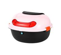 Milageto Round Rear Storage Box with Backrest Reflective for Electric Cycle Commuters, Commuting, Errands, Rainy-Adventure, Cute Pink Non