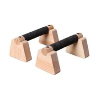 Milageto Rubberwood Press-up Stands Stable Wooden Press-up Stands Sturdy Fitness Equipment for Calisthenics, Dormitory, Bedroom