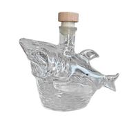 Milageto Shark Whiskey Decanter Wine Bottle Glass Funny Creative Wine Decanter Men Dad Husband Gift for Hotel Restaurant Home Decor