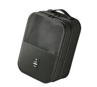 Milageto Shoe Storage Pouch Travel Shoe Organizer Bag Packing Cube with Separate Layers to Keep Clothes Clean Water Resistant Twill Suitable for Travel, Black, M