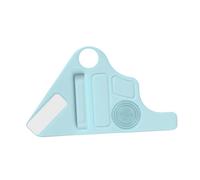 Milageto Silicone Makeup Pad Cosmetic Brush Organizer Rack Wristband Compact Portable Brush Cleaner Pad for Art Supplies Eyeliner, Blue