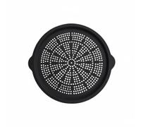 Milageto Silicone Tray Pizza Pan Perforated Bakeware Nonstick Sheet with Heat Resistant Flexible Material Suitable for weeknight Dinners Teen Quick Meals, Black