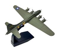 Milageto Simulation 1/144 B17 Aircraft Model Miniature Toys Kids Adults Toy Tabletop Decor Retro Plane Model with Base for Home Office