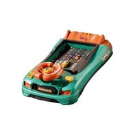 Milageto Simulation Driving Steering Wheel Toy Driving Simulator Lightweight Musical Car Educational Toy for Boys 3 4 5 6 Year Old, green Timer version