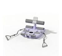 Milageto Sit-up Assistant with Resistance Bands Foam-Padded Suction Cup Sit-Assistance Portable Fitness Equipment for Home Gym, Apartment, Array, Purple, With Pull Ropes
