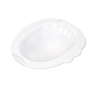 Milageto Sitz Bath for Toilet Seat Yoni Steam Seat Portable No Squatting Required for Women Elderly Wider Seating Area Basin Hip Bath, White