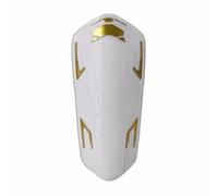 Milageto Soccer Shin Guards Adjustable Guarding Gear Contoured, Array, White