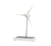 Milageto Solar Powered Windmill Crafts White Teaching Aid,Experiment Model Kids Science Kits Toy,Desk Home Decor for Kids Children, S