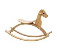 Milageto Solid Wood Rocking Horse Stability-Building Rocking Horse with Saddle Seat Classic Design Children's Ridepertaining to Toy for Kids, Young Children, Wood