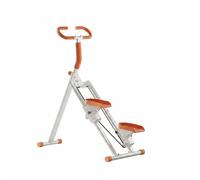 Milageto Stair Climbing Machine Vertical Climber Stepper Exercise Equipment With Adjustable Handlebar And Secure Foot Pedals suitable for home gym small, Orange, 3rd Gen Counter