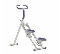 Milageto Stair Climbing Machine Vertical Climber Stepper Exercise Equipment With Adjustable Handlebar And Secure Foot Pedals suitable for home gym small, Purple, 3rd Gen Upgrade