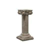 Milageto Stone Column Sculpture Roman Column Statue Pillar Pedestal Decor Travertine Texture Marble Material With Fluted Shaft And Ornate Top Suitable for, Tall Travertine Roman Column