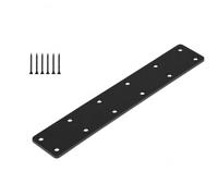 Milageto Straight Flat Connector Plate with Screws Black Rectangular Mending Bracket with Countersunk Holes Powder-Coated Flat Repair Plate for DIY Enthusiasts , 275MM