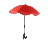 Milageto Stroller Umbrella Sport Chair Parasols with Adjustable Clamp Sun Protection Waterproof for Garden Backyard Camping Vocation, Red